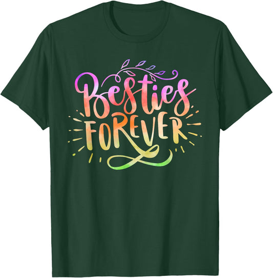Funny Best Friend Matching Bestie BFF Tie Dye T-Shirt - T-Shirt | Forest