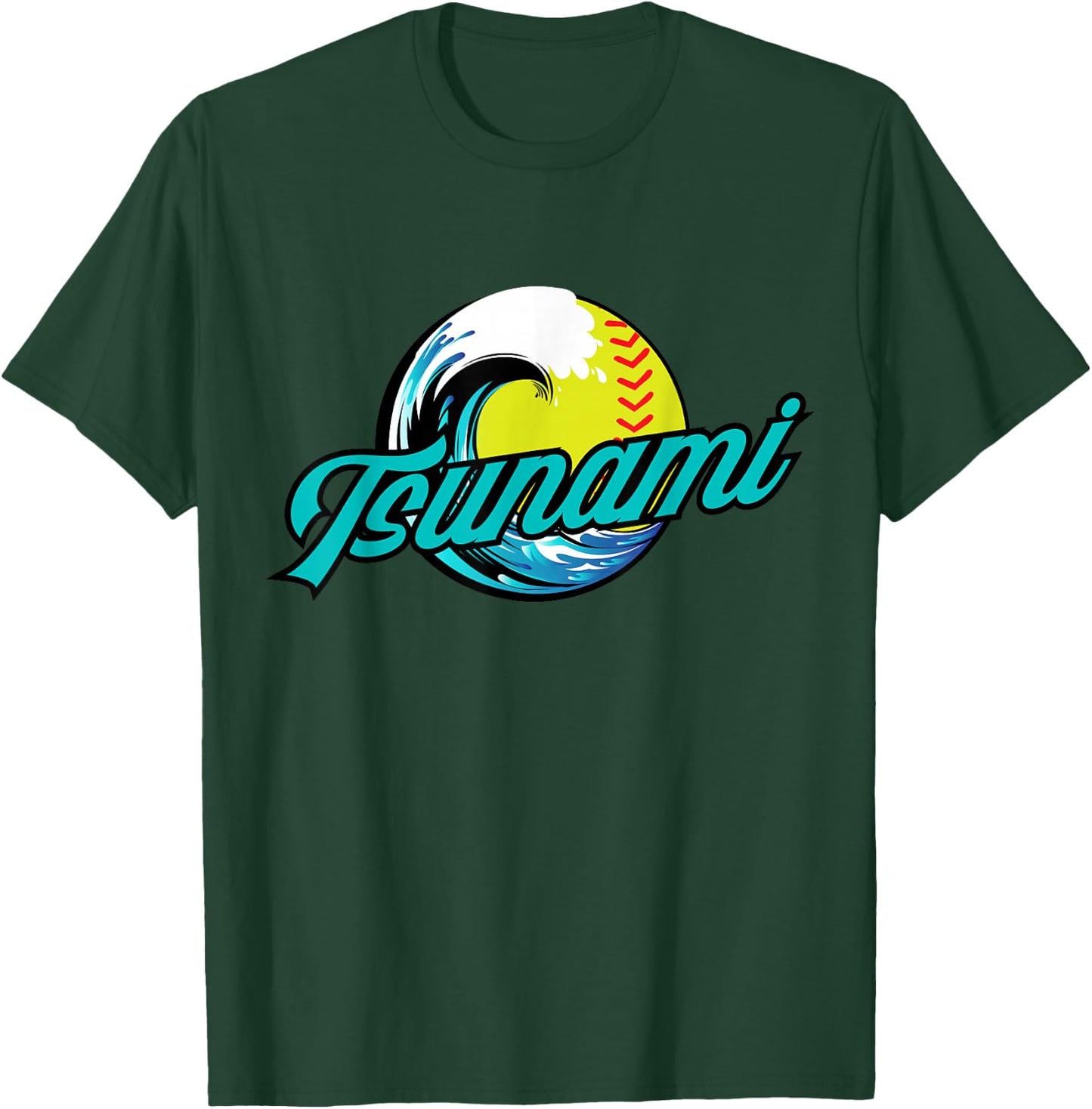 Tsunami Softball T-Shirt - T-Shirt | Forest