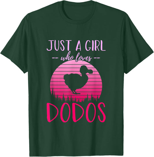 Just A Girl Who Loves Dodos, Funny Girls T-Shirt - T-Shirt | Forest