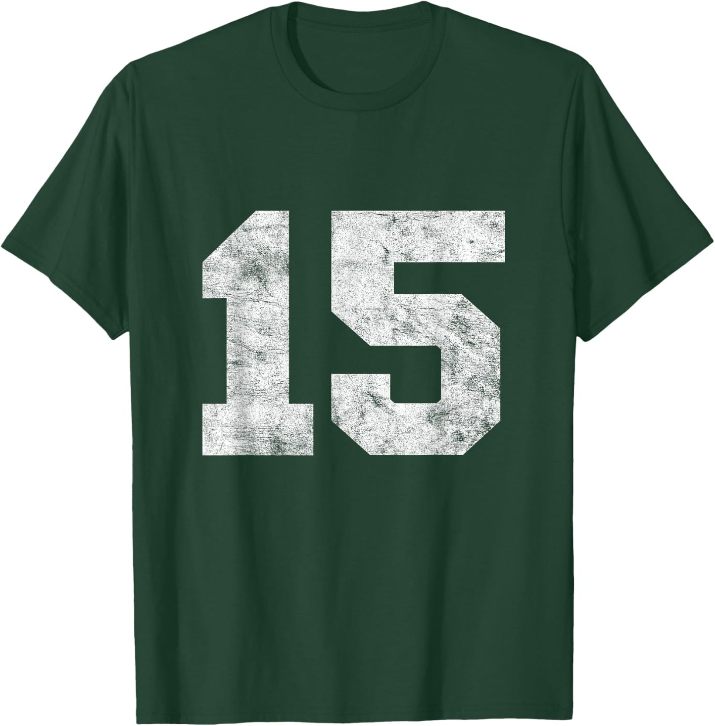 Vintage Lucky Number 15 Birthday Sports Player Team Athlete T-Shirt - T-Shirt | Forest