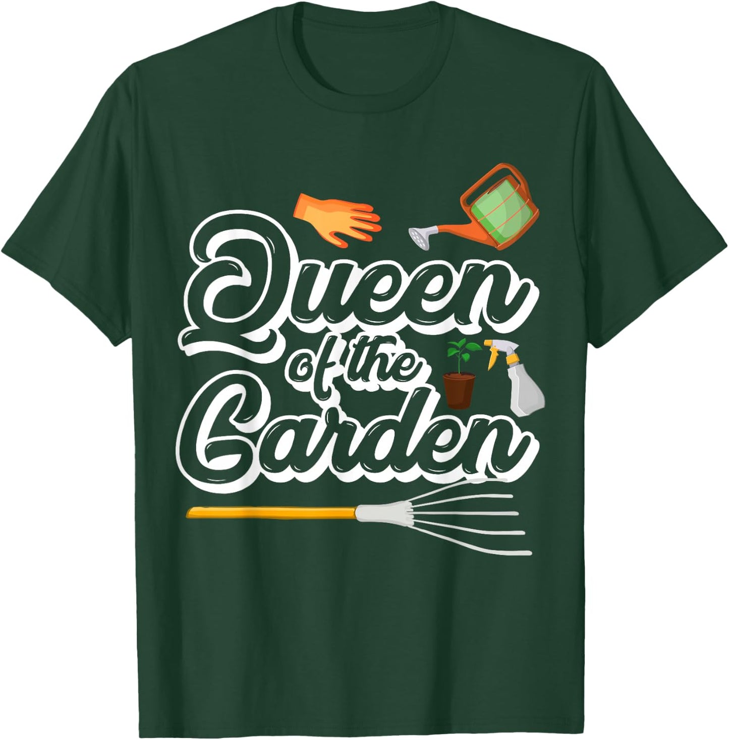 Queen Of The Garden Funny Gardening Nature Gardener Lovers T-Shirt - T-Shirt | Forest