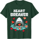 Kids Valentines Day Shark Heartbreaker Funny Boys Kids Toddler T-Shirt - T-Shirt | Forest