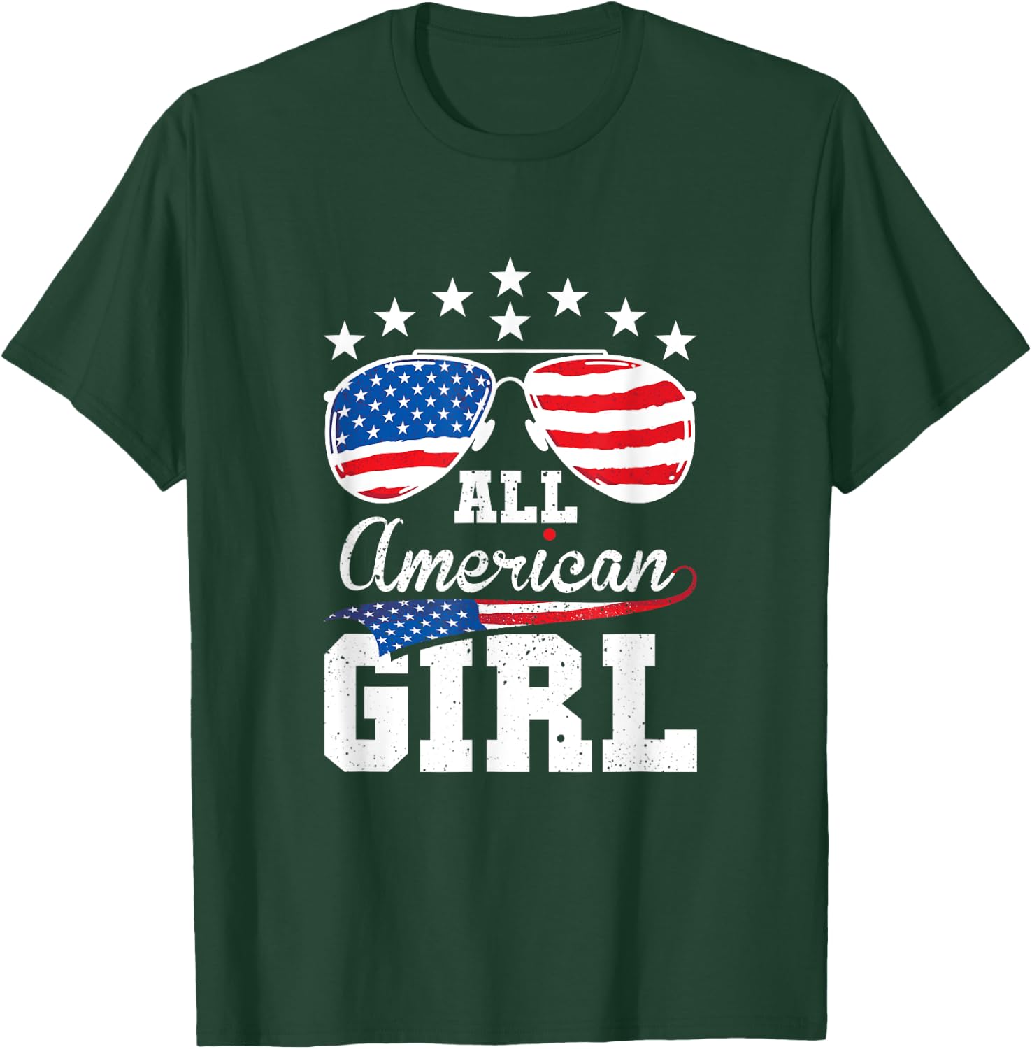 All American Girl 4th of July Matching Family T-Shirt - T-Shirt | Forest