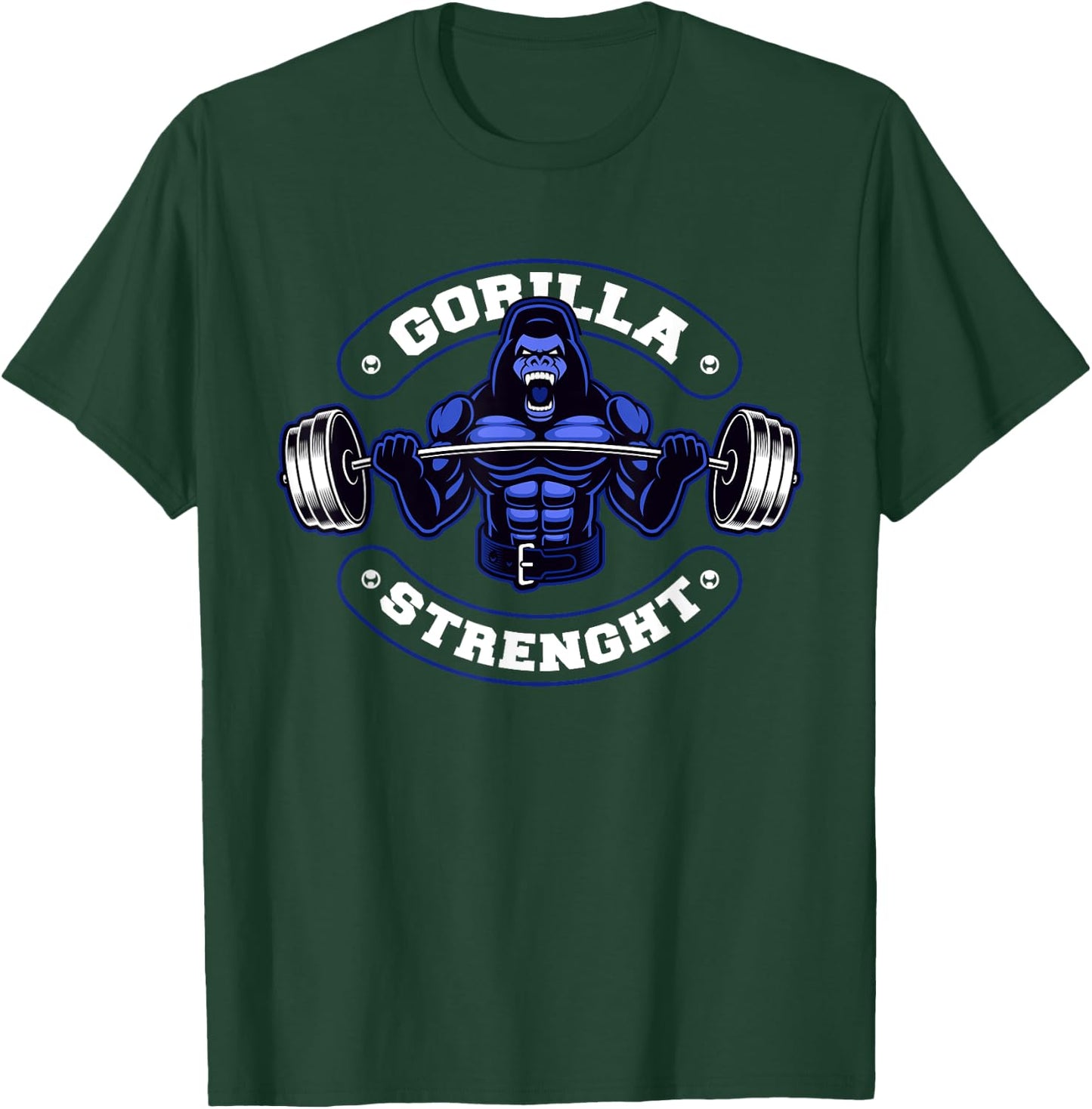 Gorilla Strength Workout Silver Back Monkey T-Shirt - T-Shirt | Forest