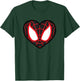 Marvel Ultimate Spider-Man Miles Morales Heart Mask Logo Small T-Shirt - T-Shirt | Forest