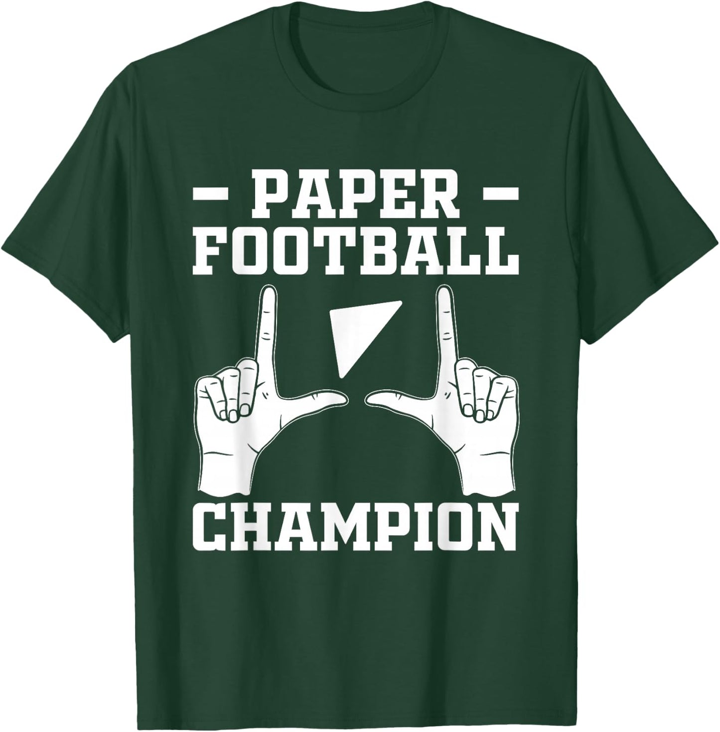 Paper Football Champion Finger Flick Tabletop Gridiron T-Shirt - T-Shirt | Forest