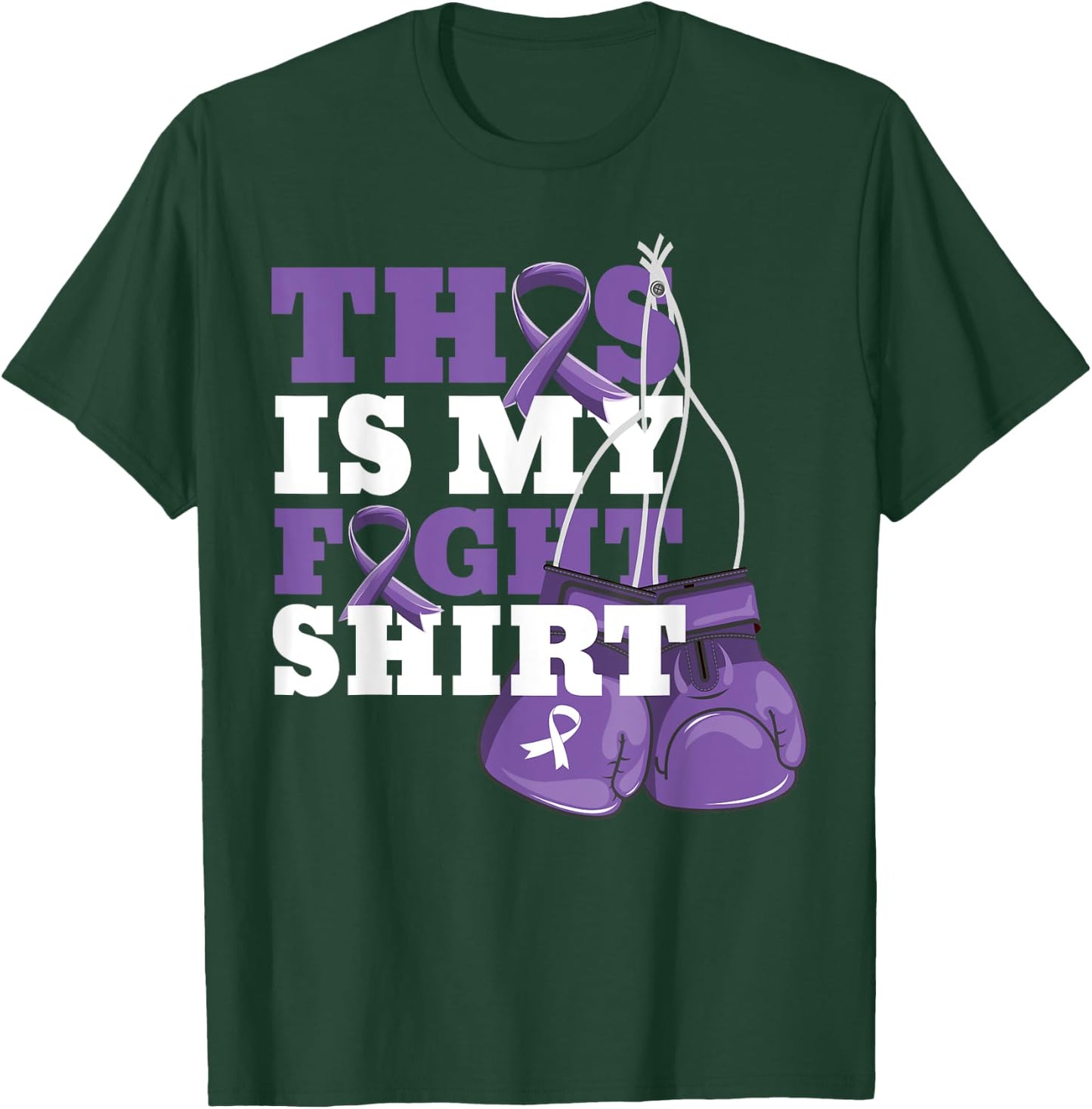This Is My Fight Shirt Hodgkin Lymphoma Fighter Strong T-Shirt - T-Shirt | Forest