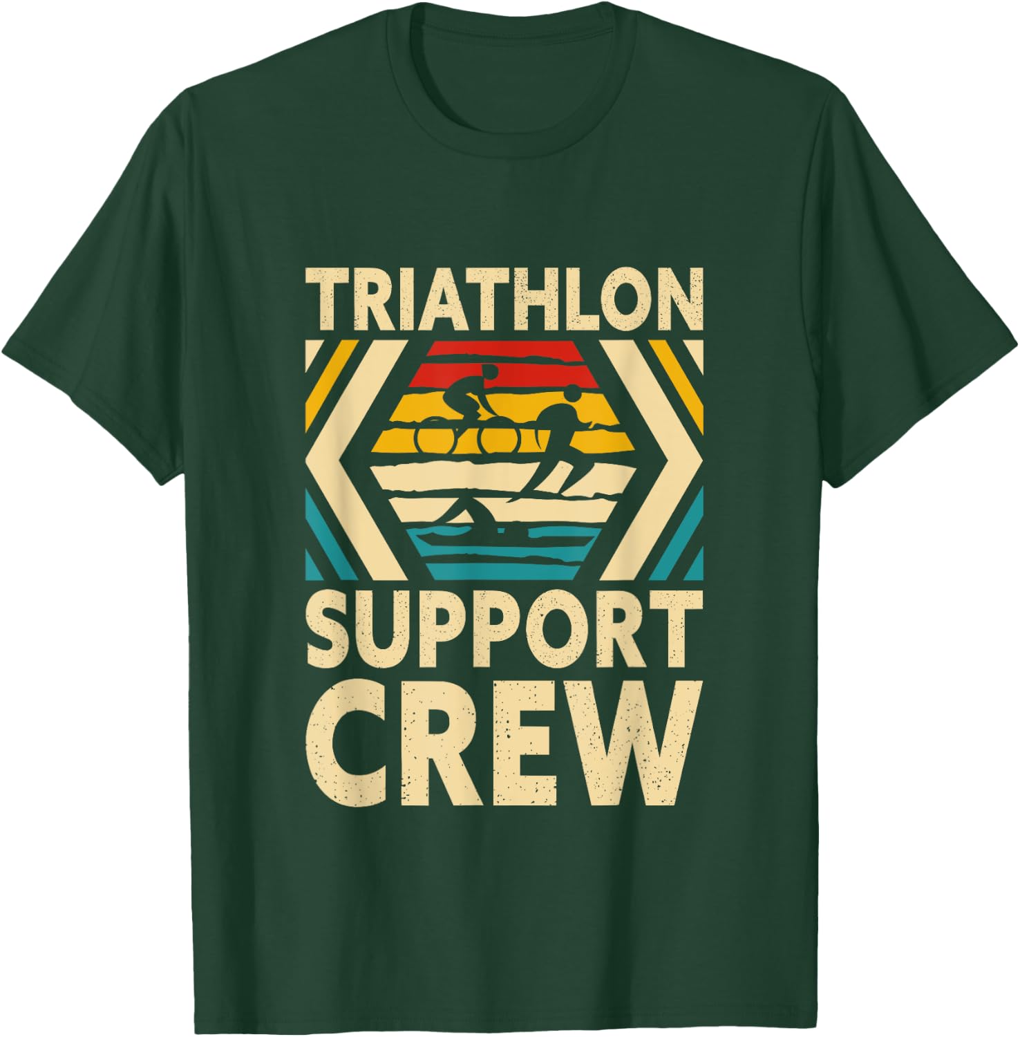 Triathlon Support Crew T-Shirt - T-Shirt | Forest