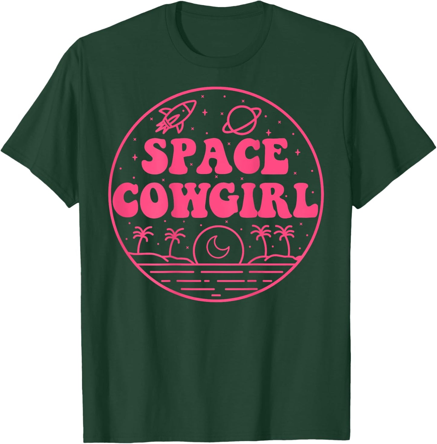 Space Cowgirls Bachelorette Party Rodeo Western Aesthetic T-Shirt - T-Shirt | Forest