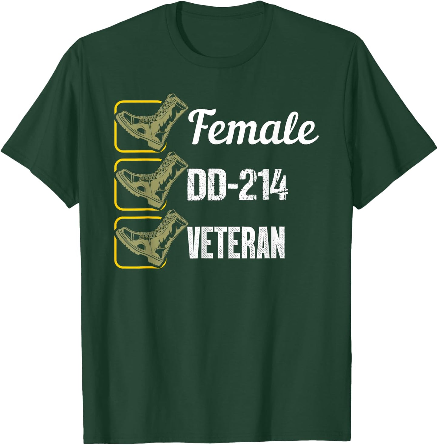 Female Dd-214 Veteran T-Shirt - T-Shirt | Forest