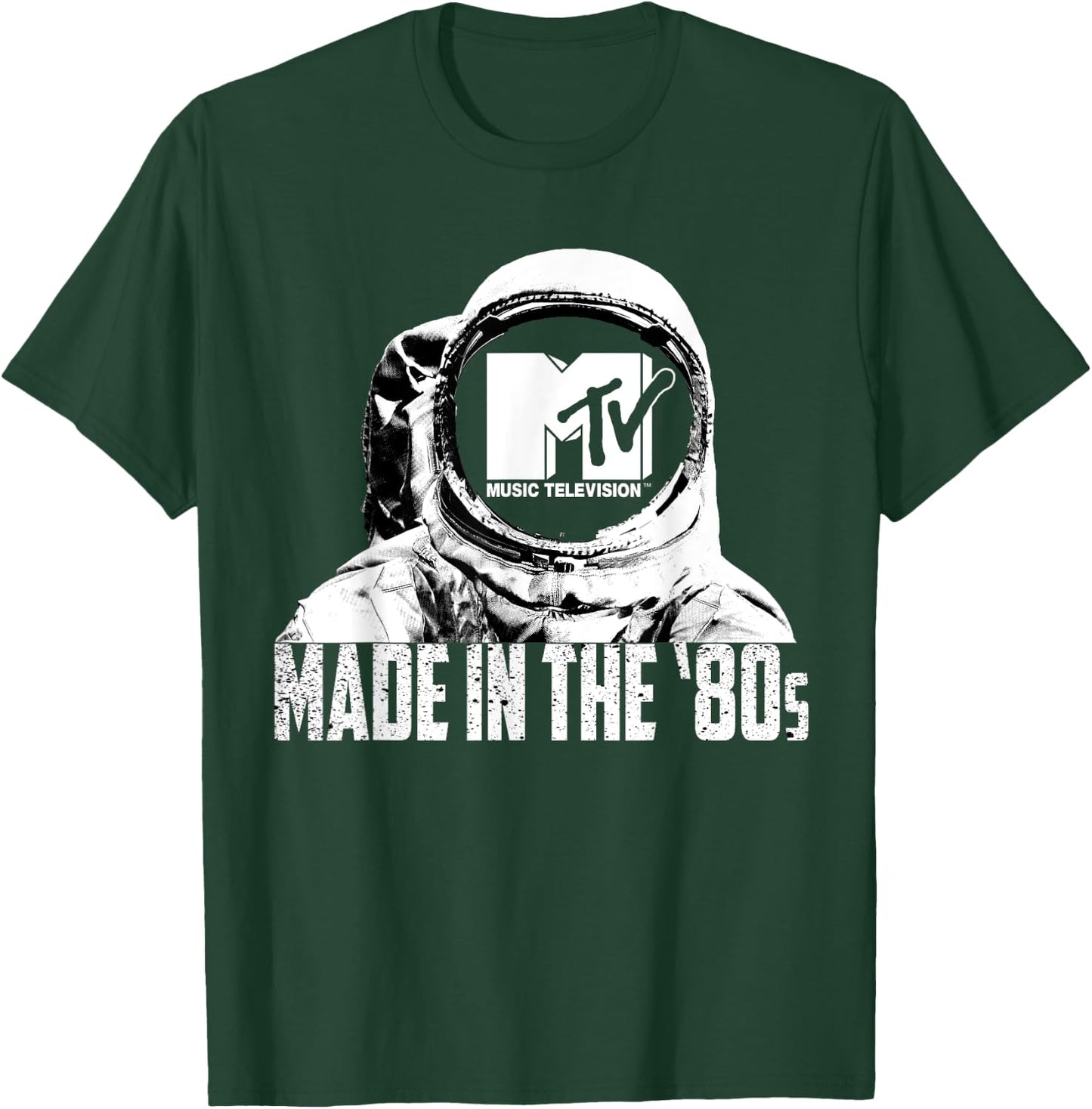 Mademark x MTV - MTV Astronaut in Space Made in the 80s Retro MTV Logo T-Shirt - T-Shirt | Forest