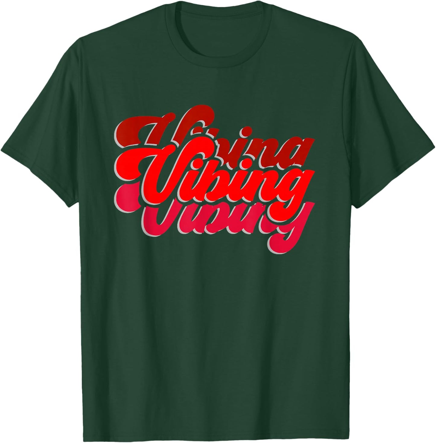 Red Vibing Red Color Graphic T-Shirt - T-Shirt | Forest