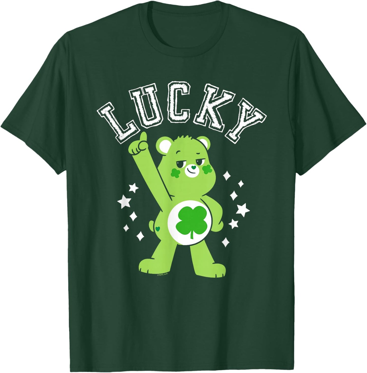 Care Bears: Unlock the Magic Good Luck Bear Lucky Collegiate T-Shirt - T-Shirt | Forest