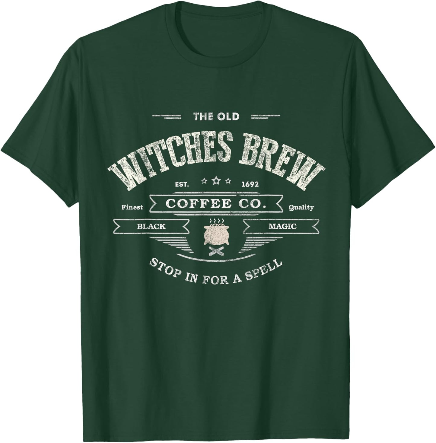 Funny WITCHES BREW Wiccan Coffee Co Black Magic Company T-Shirt - T-Shirt | Forest
