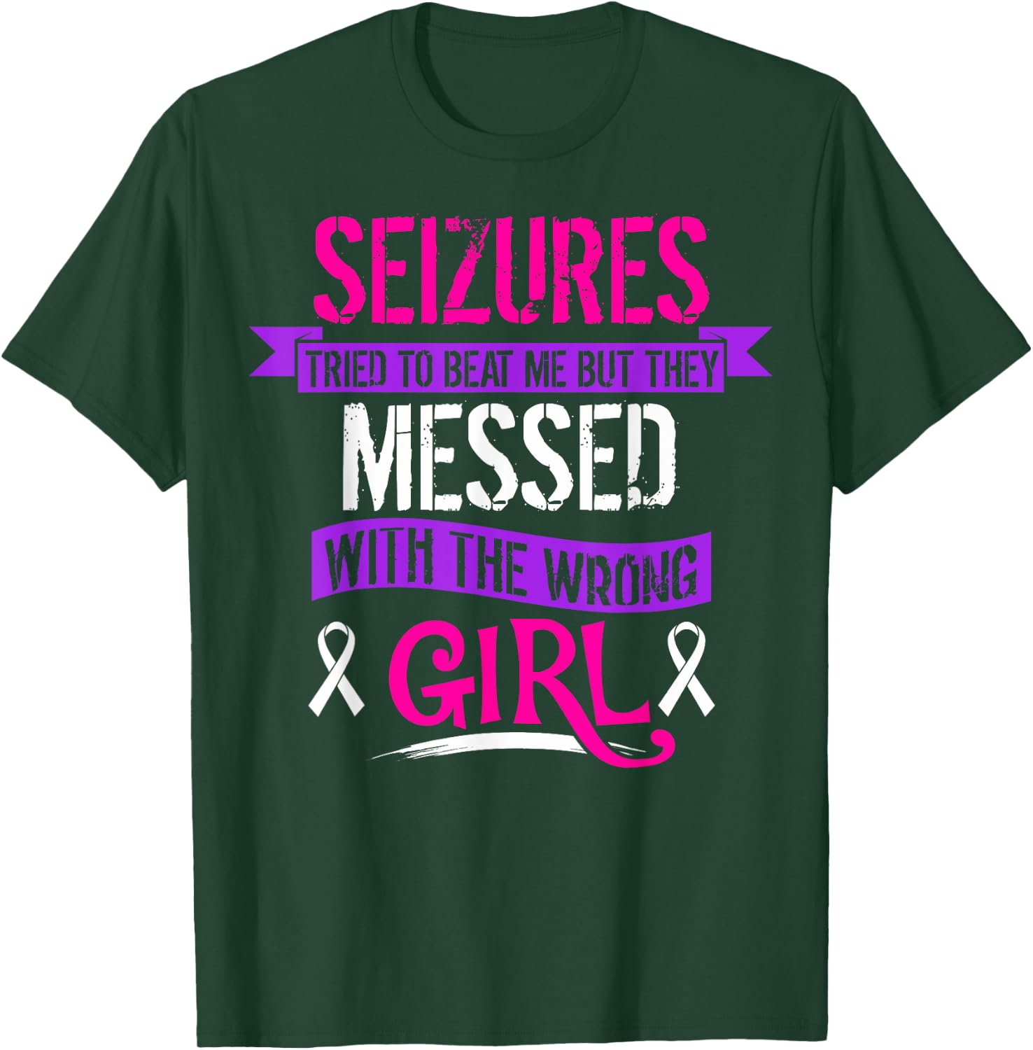 Seizure Epilepsy Awareness Seizures Tried To Beat T-Shirt - T-Shirt | Forest