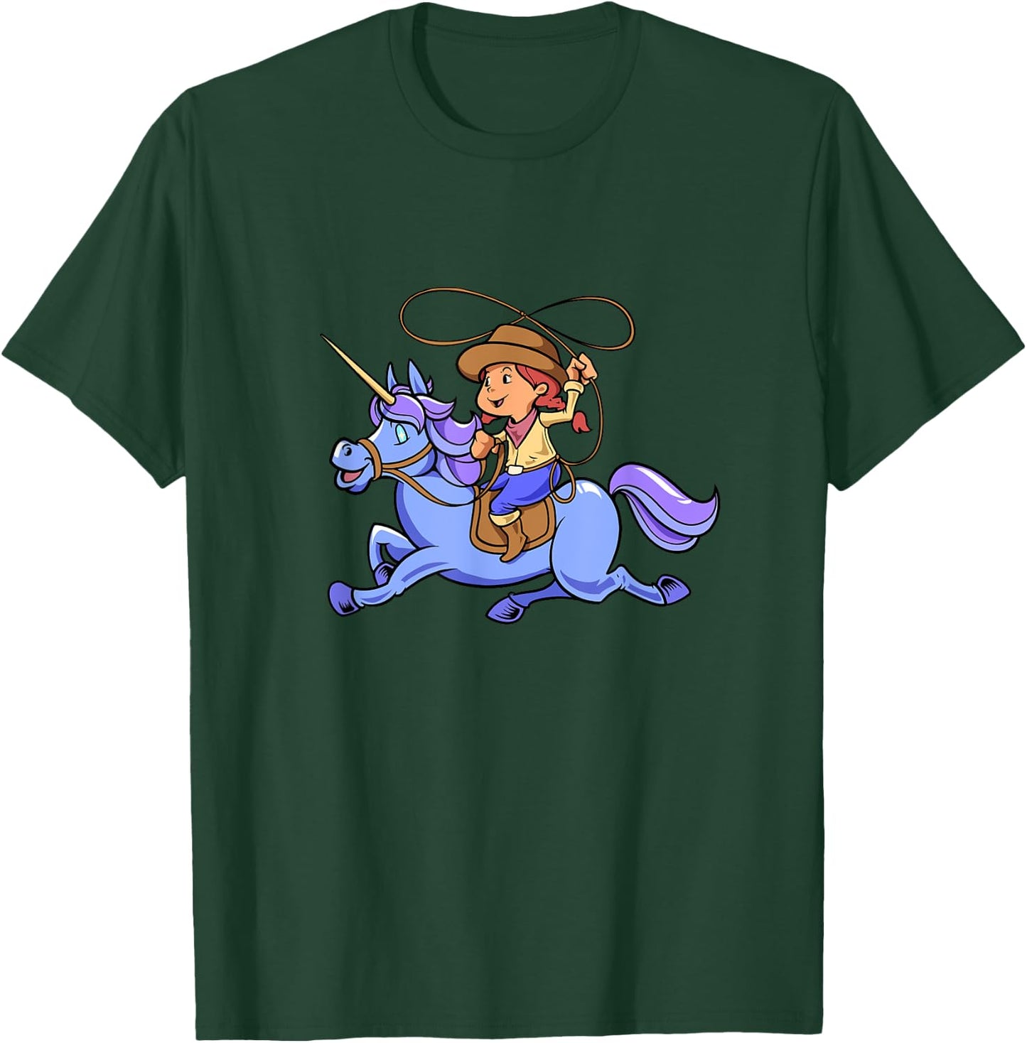 Cowgirl on unicorn T-Shirt - T-Shirt | Forest