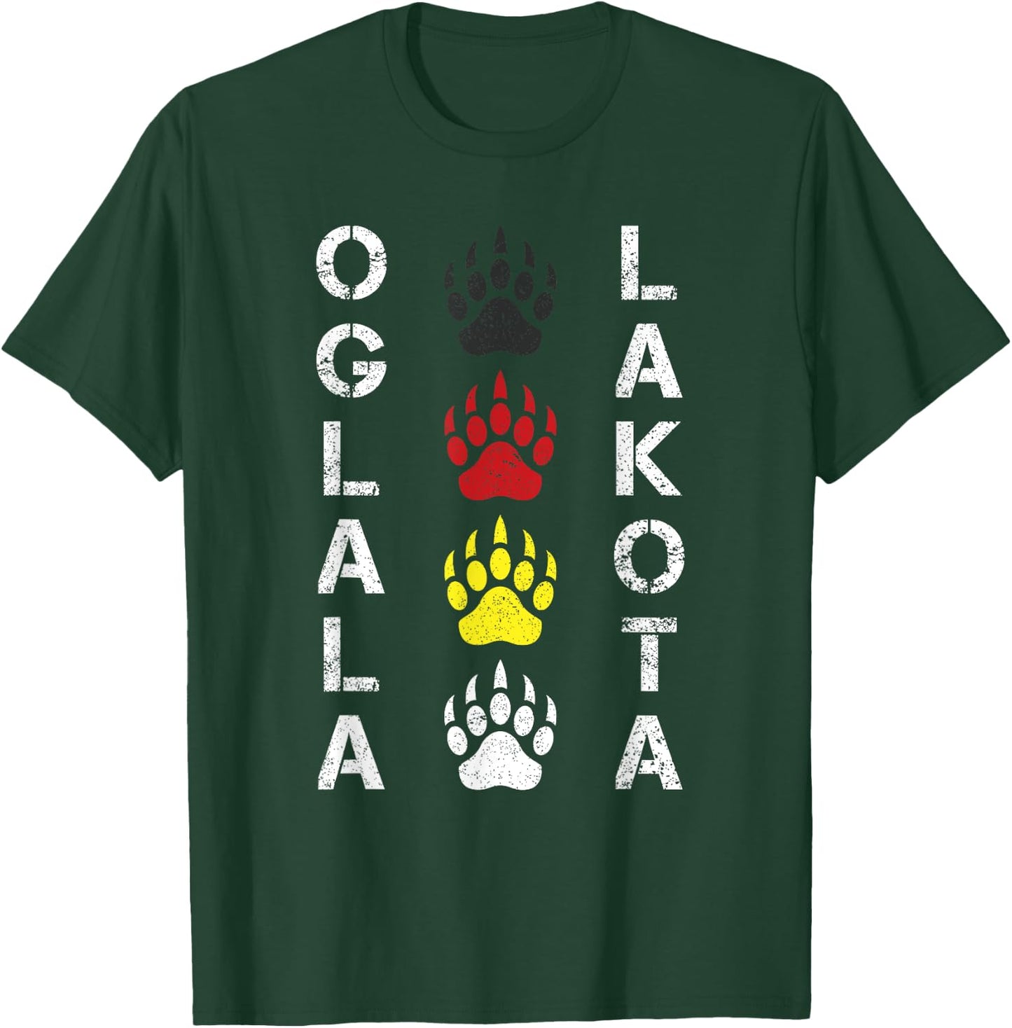 Oglala Lakota Sioux Native American Mountain Warrior T-Shirt - T-Shirt | Forest