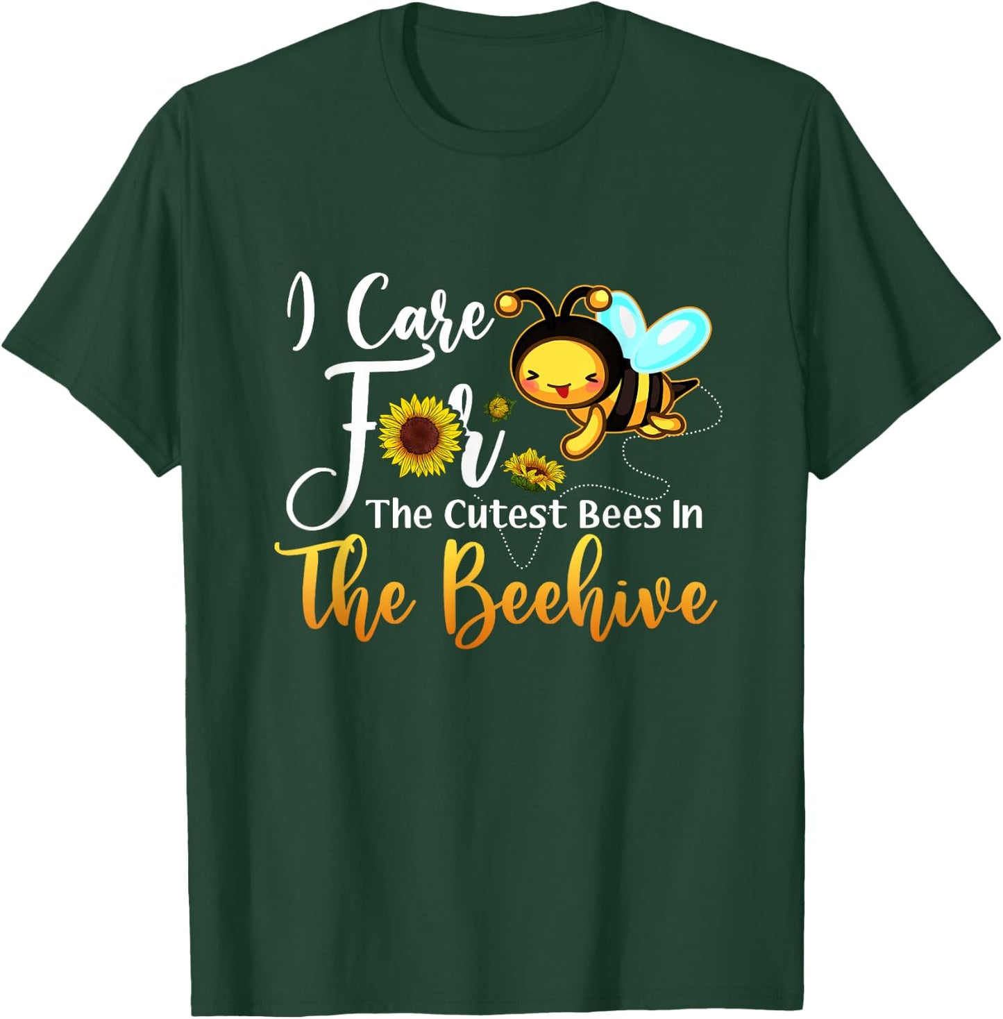 I Care For The Cutest Bees In Beehive School Nurse First Day T-Shirt - T-Shirt | Forest