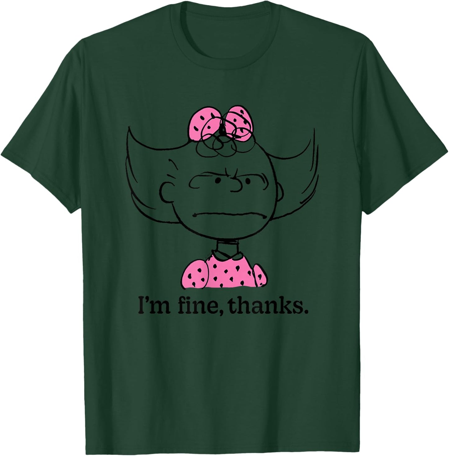 Peanuts - Sally Fine Thank You T-Shirt - T-Shirt | Forest
