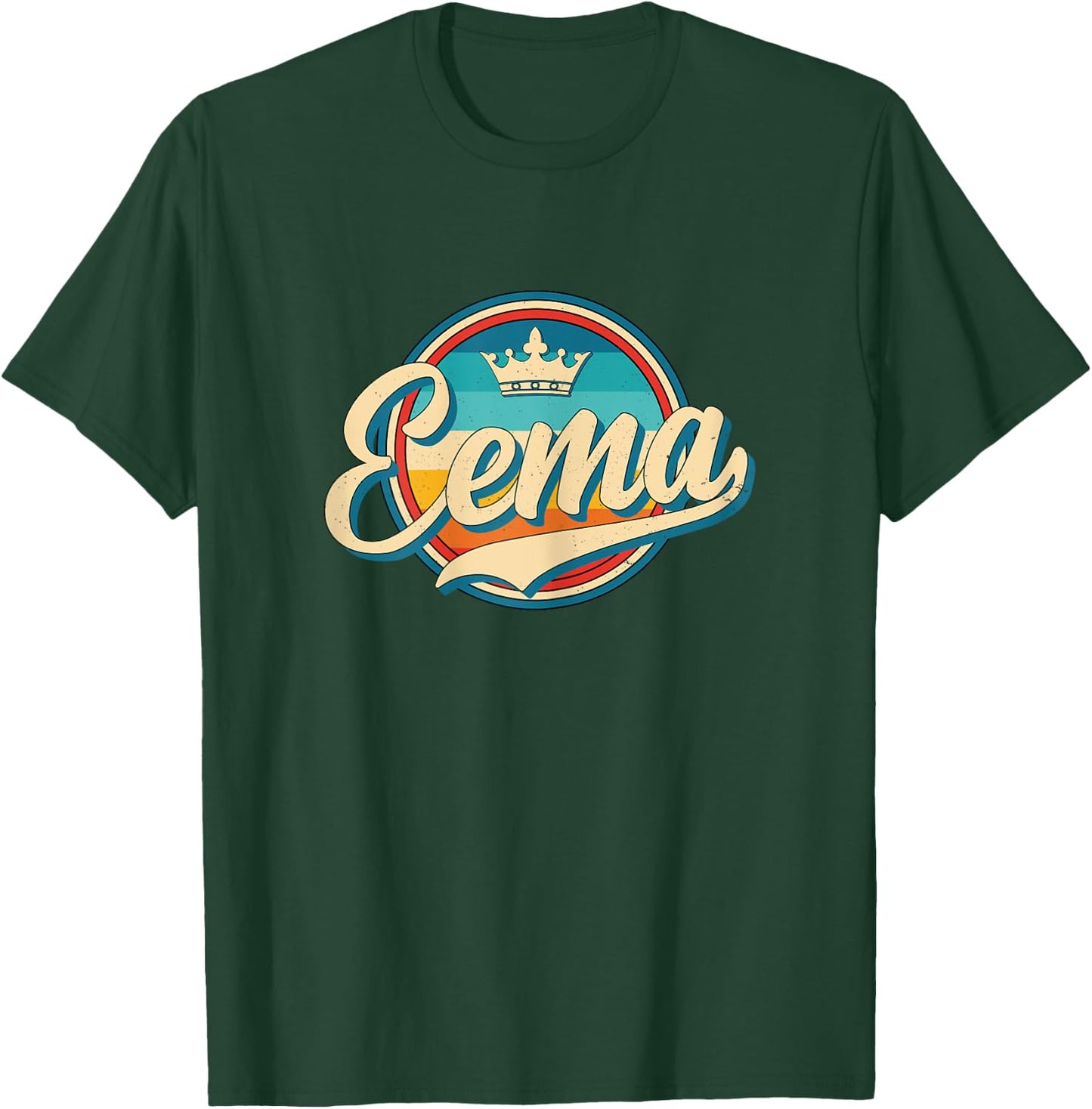 Eema Retro Name Funny Vintage Style Mother Mama T-Shirt - T-Shirt | Forest