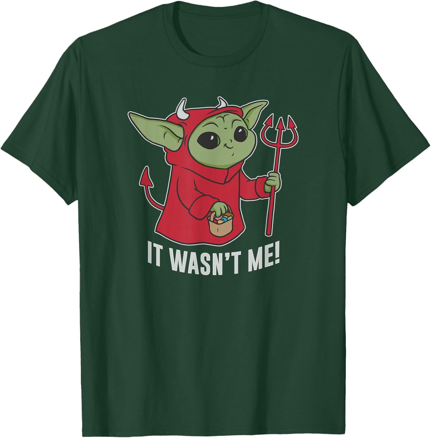 Star Wars: The Mandalorian Halloween Devil Grogu Wasn't Me! T-Shirt - T-Shirt | Forest