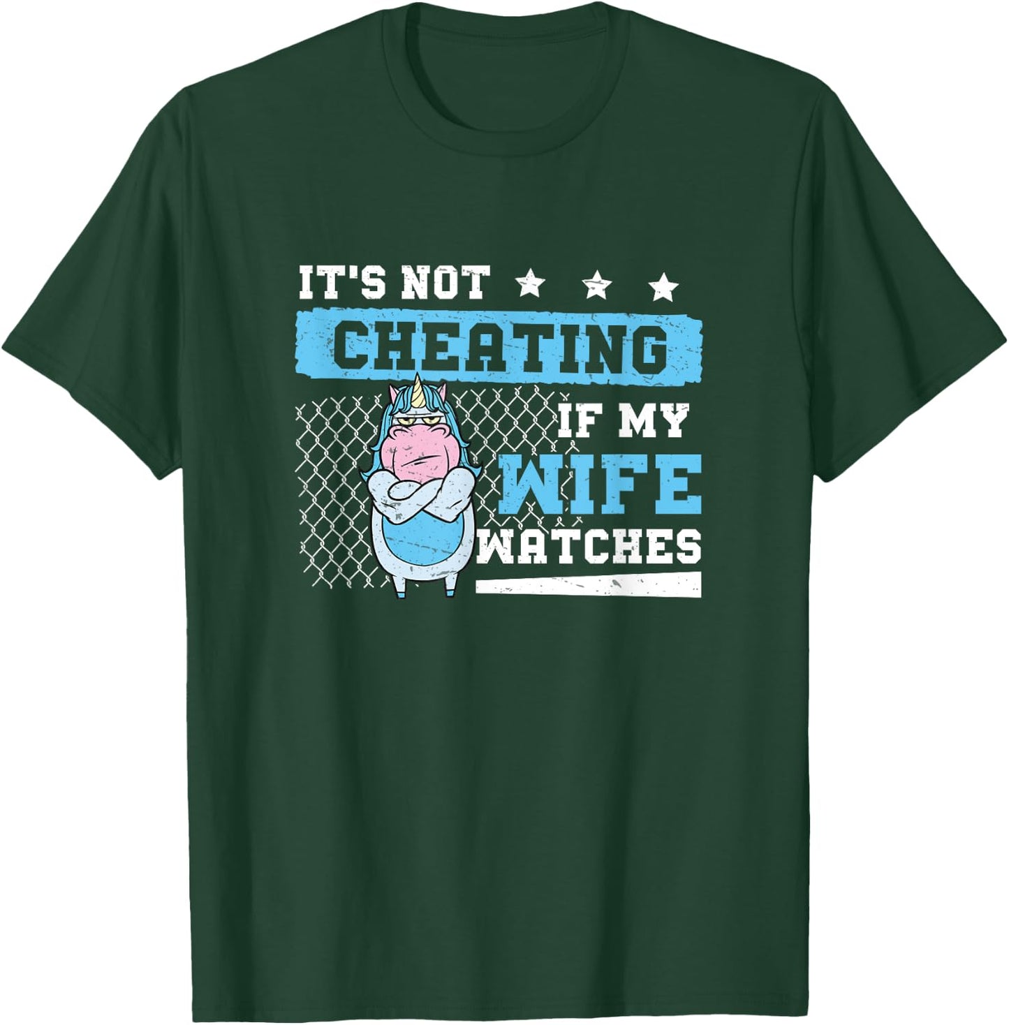 It's Not Cheating If My Wife Watches Funny Polyamory Couple T-Shirt - T-Shirt | Forest