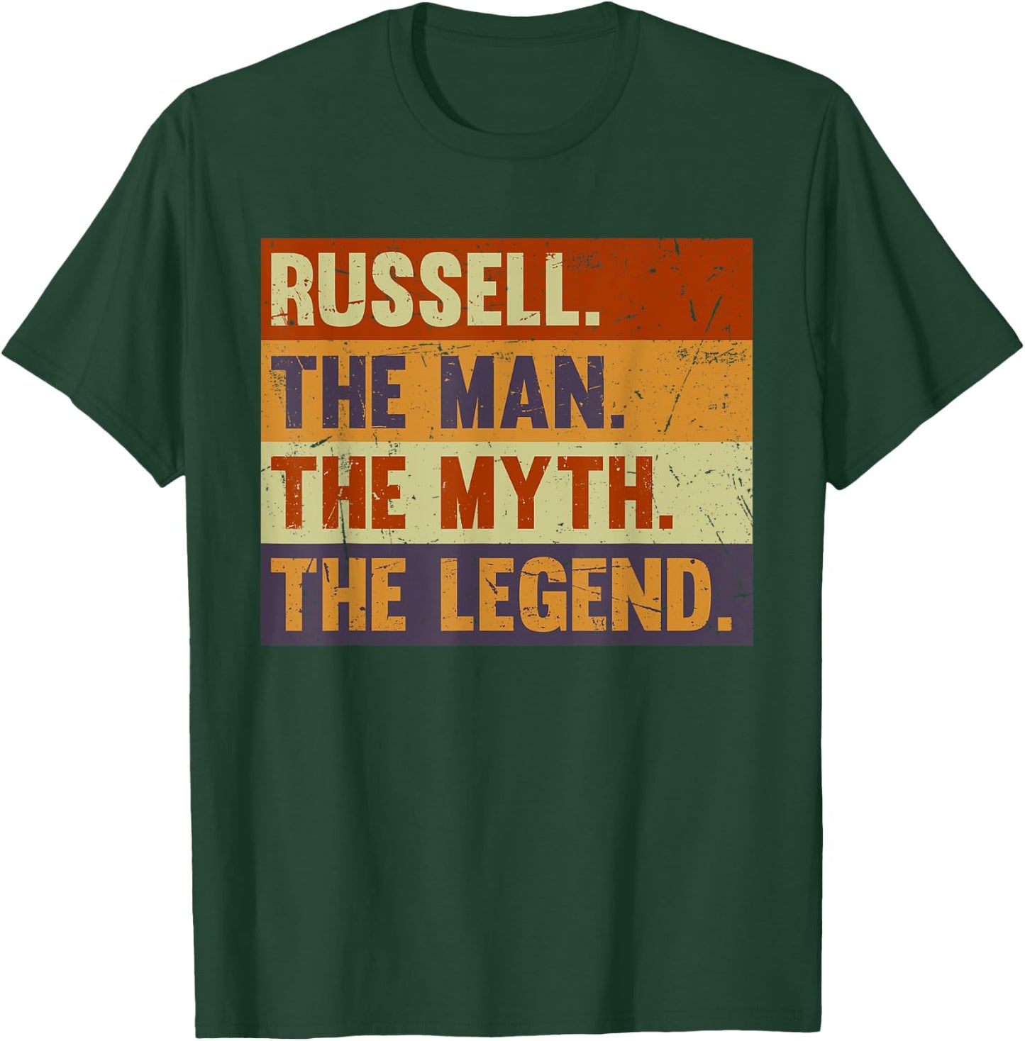 Russell The Man The Myth The Legend Vintage Gift Russell T-Shirt - T-Shirt | Forest