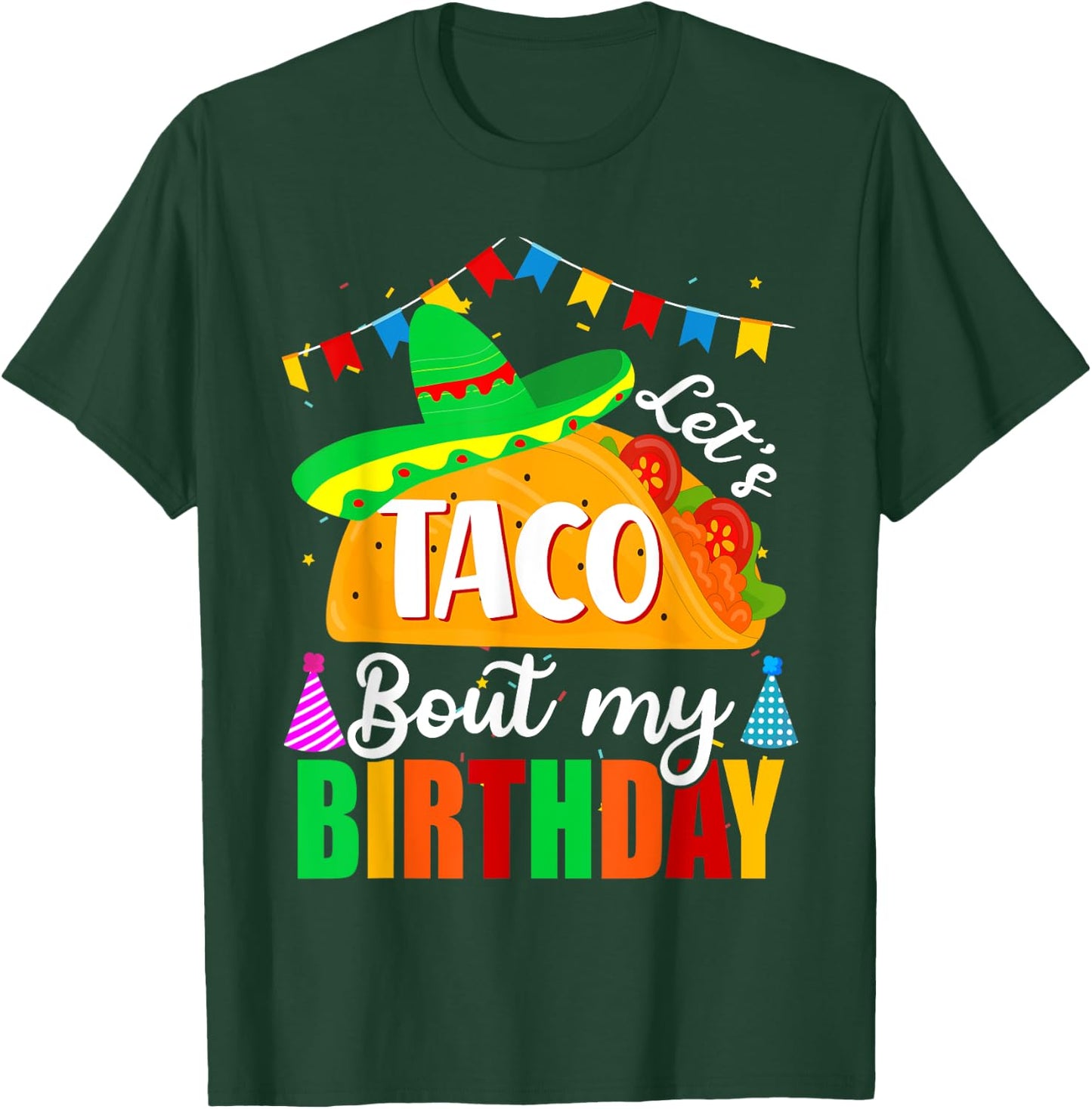 Let's Taco 'bout My Birthday Cinco De Mayo Tacos Boys Kids T-Shirt - T-Shirt | Forest