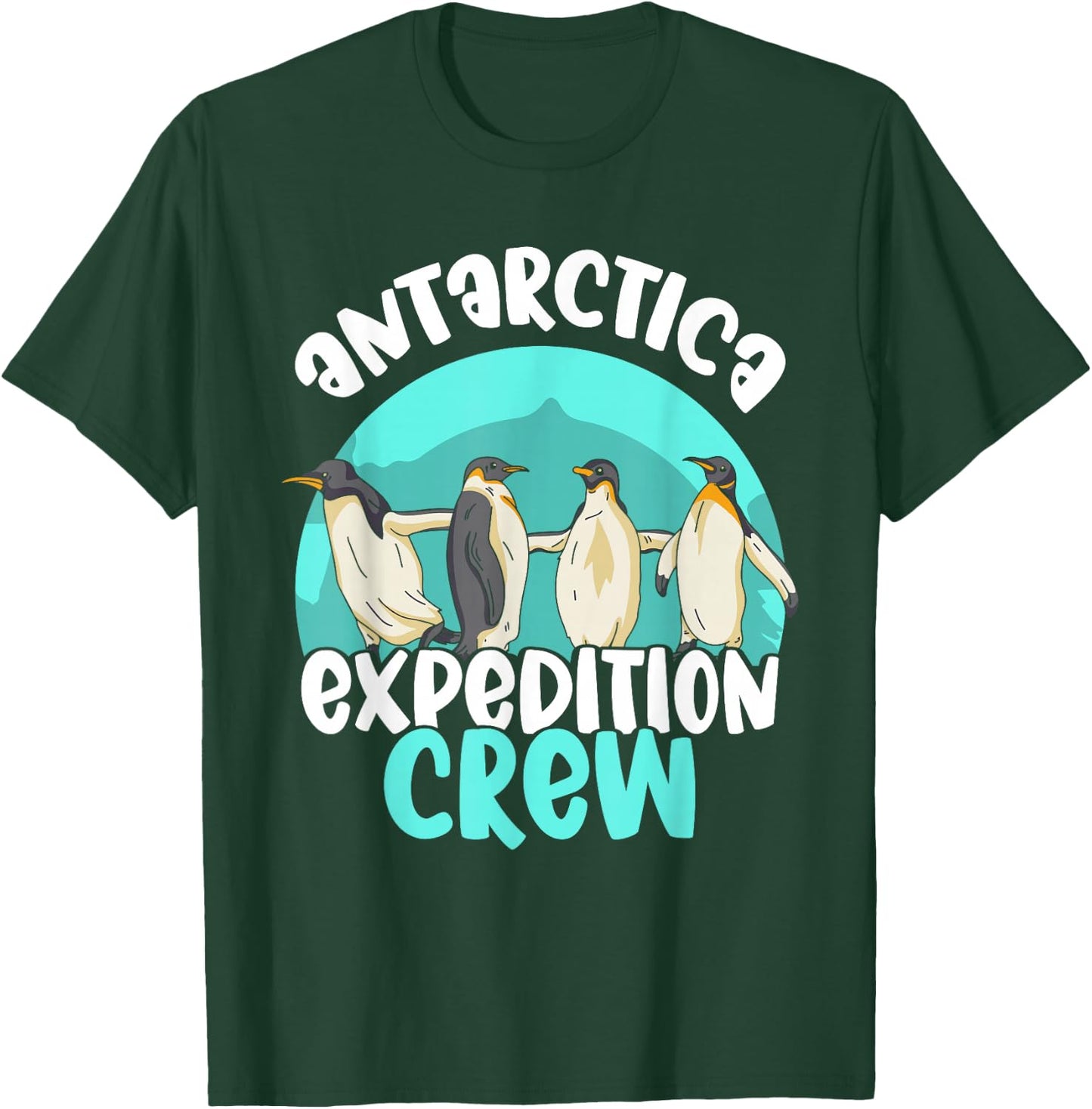 Lover Antarctica Map Cold South Antarctica Expedition Crew Penguin Retro Vintage Continent T-Shirt - T-Shirt | Forest