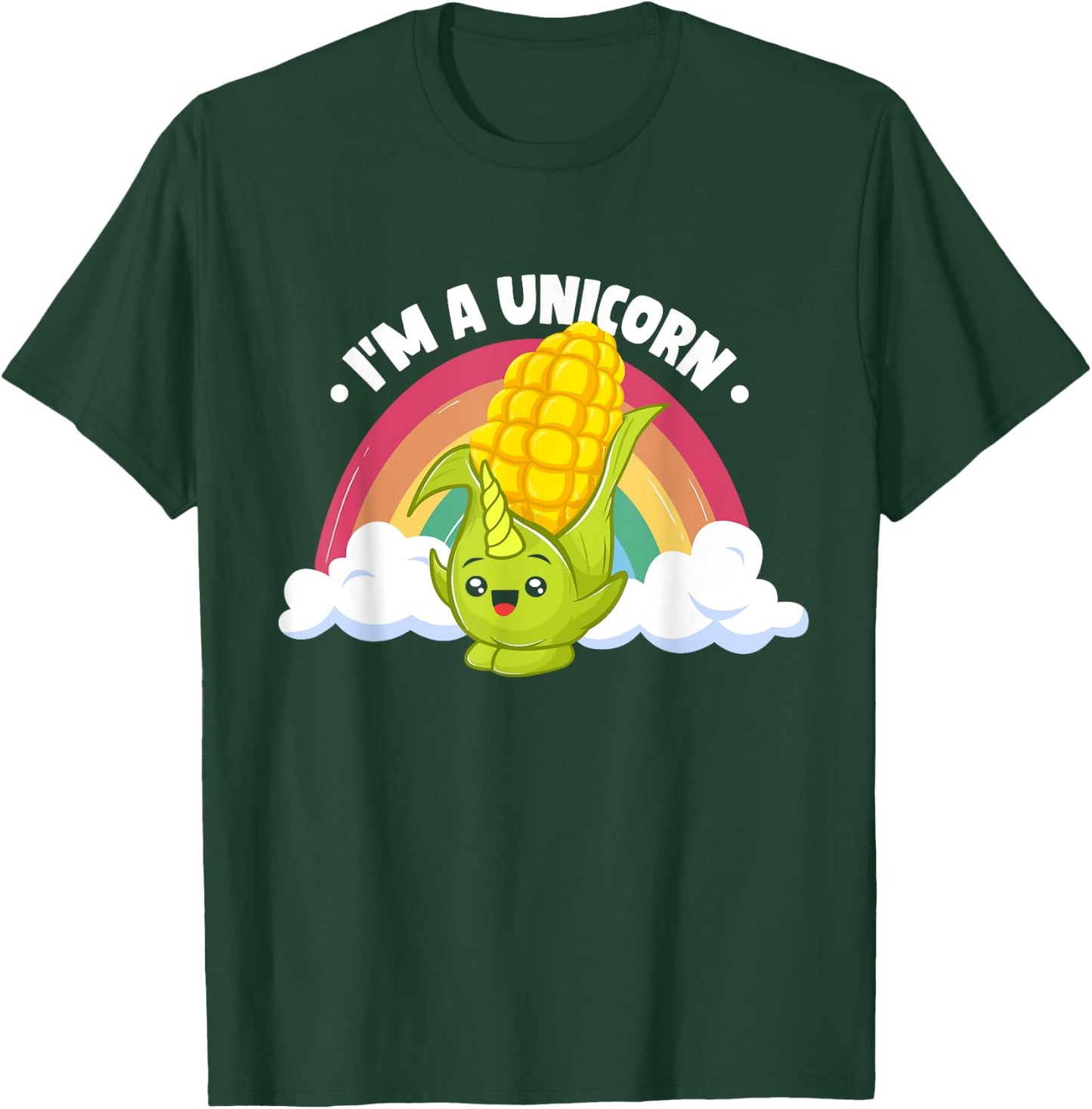 Maize Corn Cob Kids Farming Corn I'm A Unicorn T-Shirt - T-Shirt | Forest