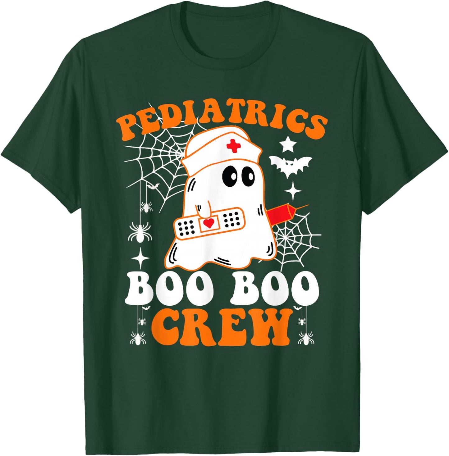 Pediatrics Boo Boo Crew Shirt Funny Nurse Ghost Halloween T-Shirt - T-Shirt | Forest