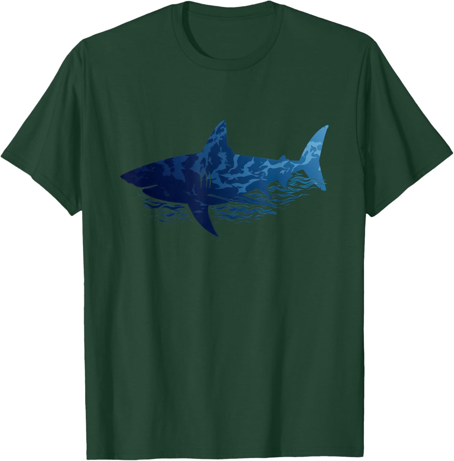 Shark Water Graphic T-Shirt - T-Shirt | Forest