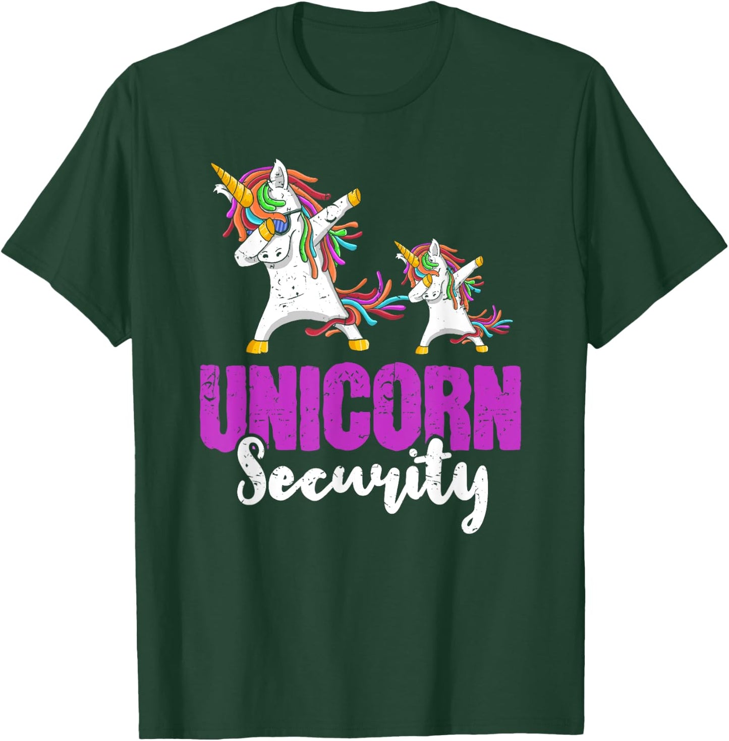 Costume Funny Unicorn Security Dad Men T-Shirt - T-Shirt | Forest