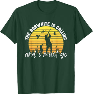 Vintage Quail Hunter and Bobwhite Hunting T-Shirt - T-Shirt | Forest