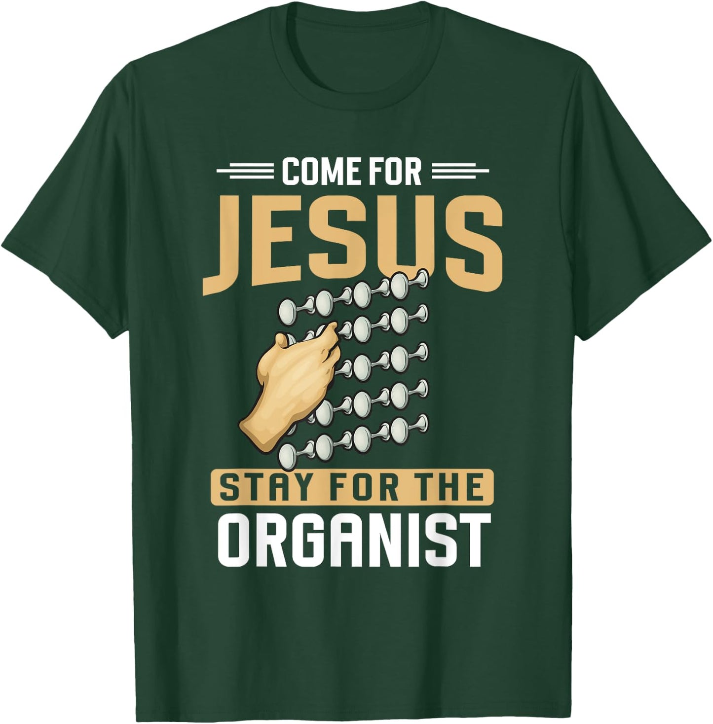 Pipe Organ Instrument Player Church Organist T-Shirt - T-Shirt | Forest