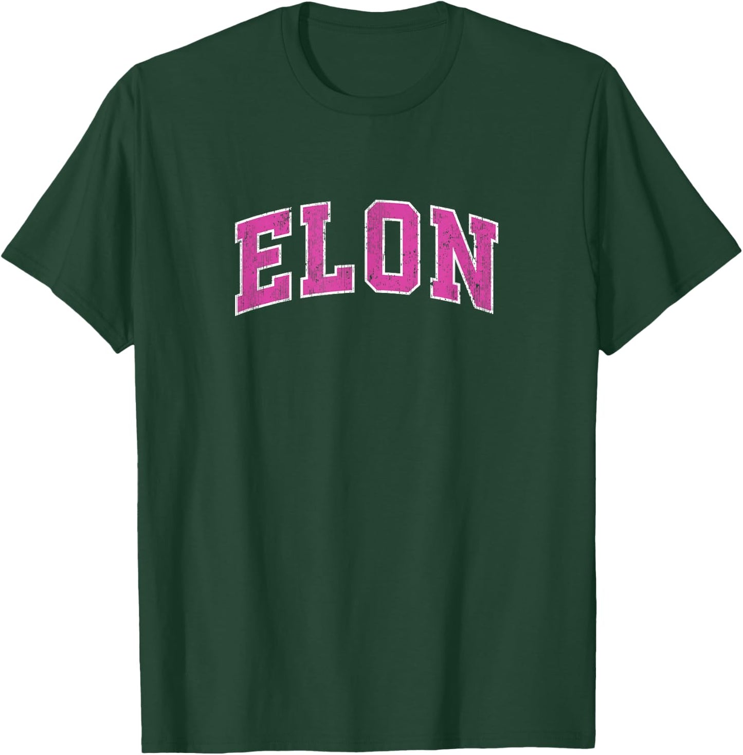 Elon North Carolina NC Vintage Sports Design Pink Design T-Shirt - T-Shirt | Forest