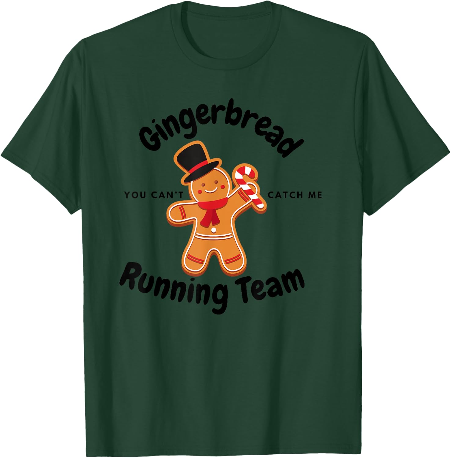 Gingerbread Running Team funny Gingerbread Christmas T-Shirt - T-Shirt | Forest