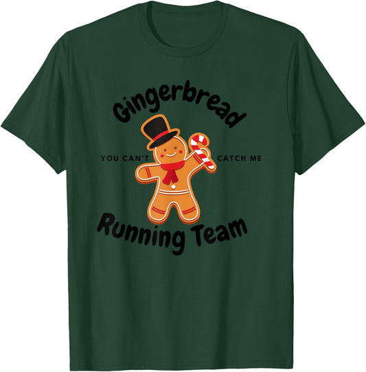 Gingerbread Running Team funny Gingerbread Christmas T-Shirt - T-Shirt | Forest