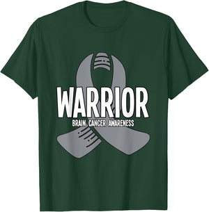 Warrior Brain Cancer Awareness T-Shirt - T-Shirt | Forest