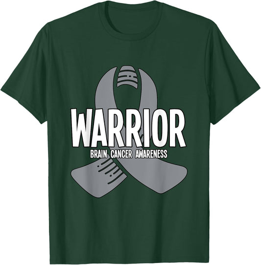 Warrior Brain Cancer Awareness T-Shirt - T-Shirt | Forest
