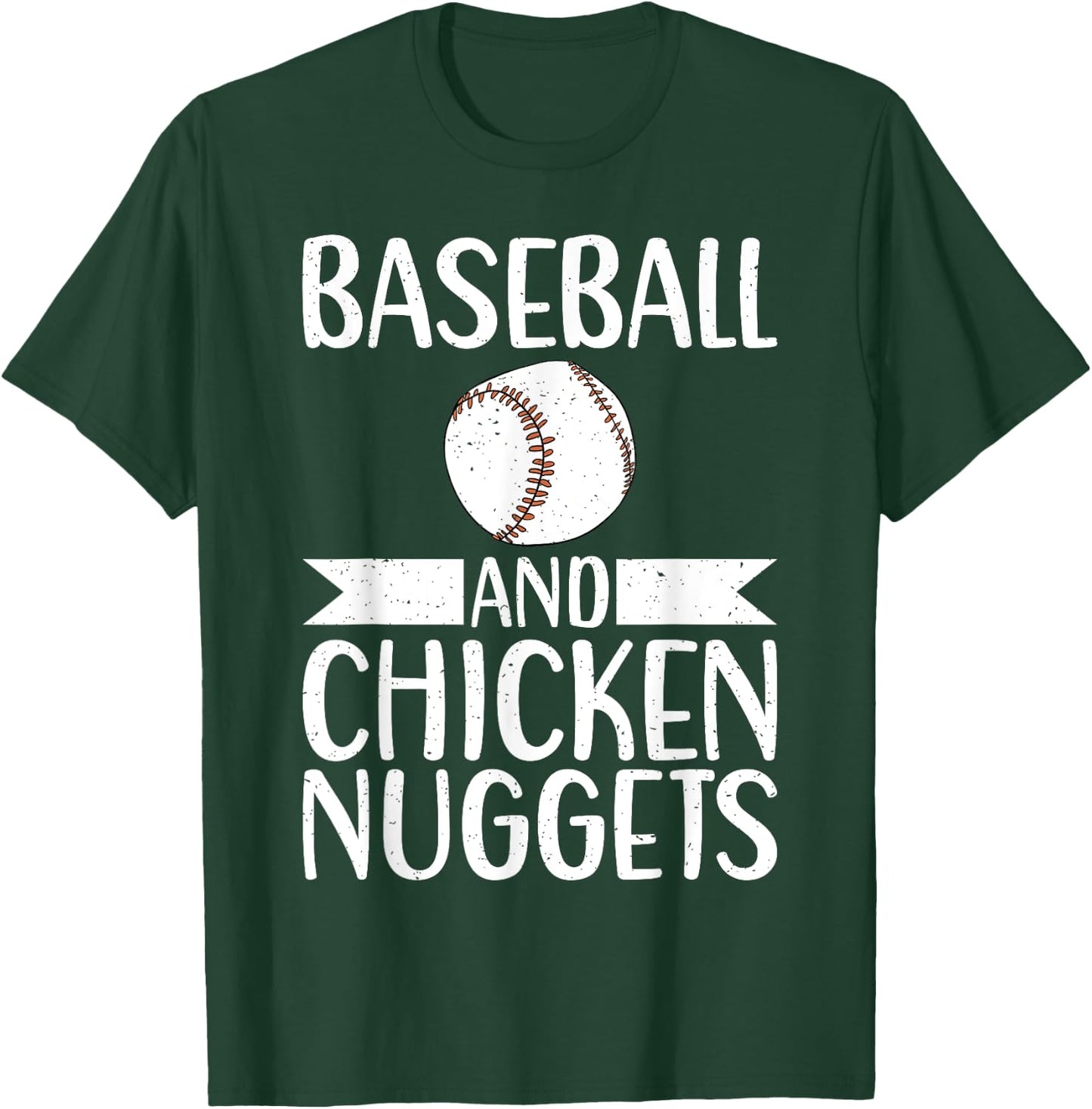 Baseball and Chicken Nuggets T-Shirt - T-Shirt | Forest