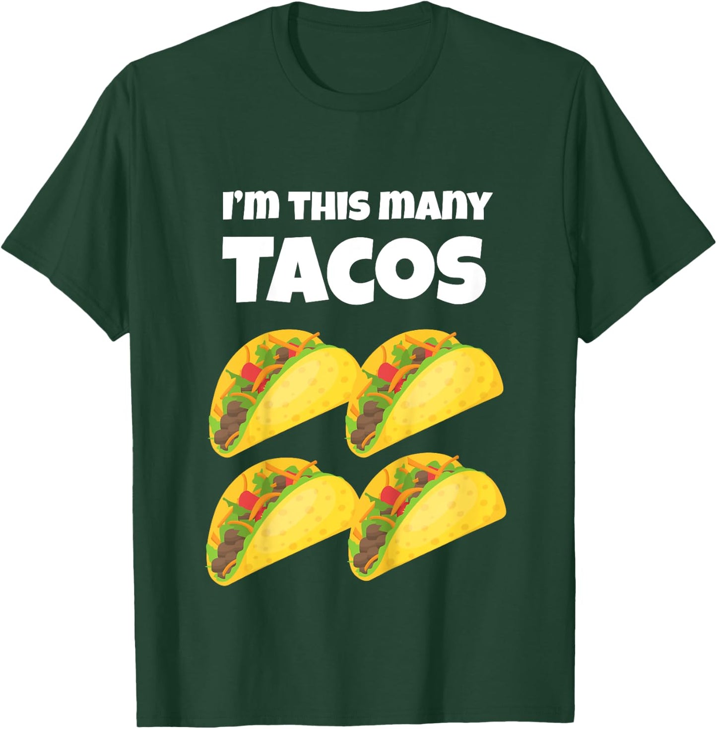 Cute Taco 4th Birthday I'm This Many Tacos 4-Year-Old T-Shirt - T-Shirt | Forest
