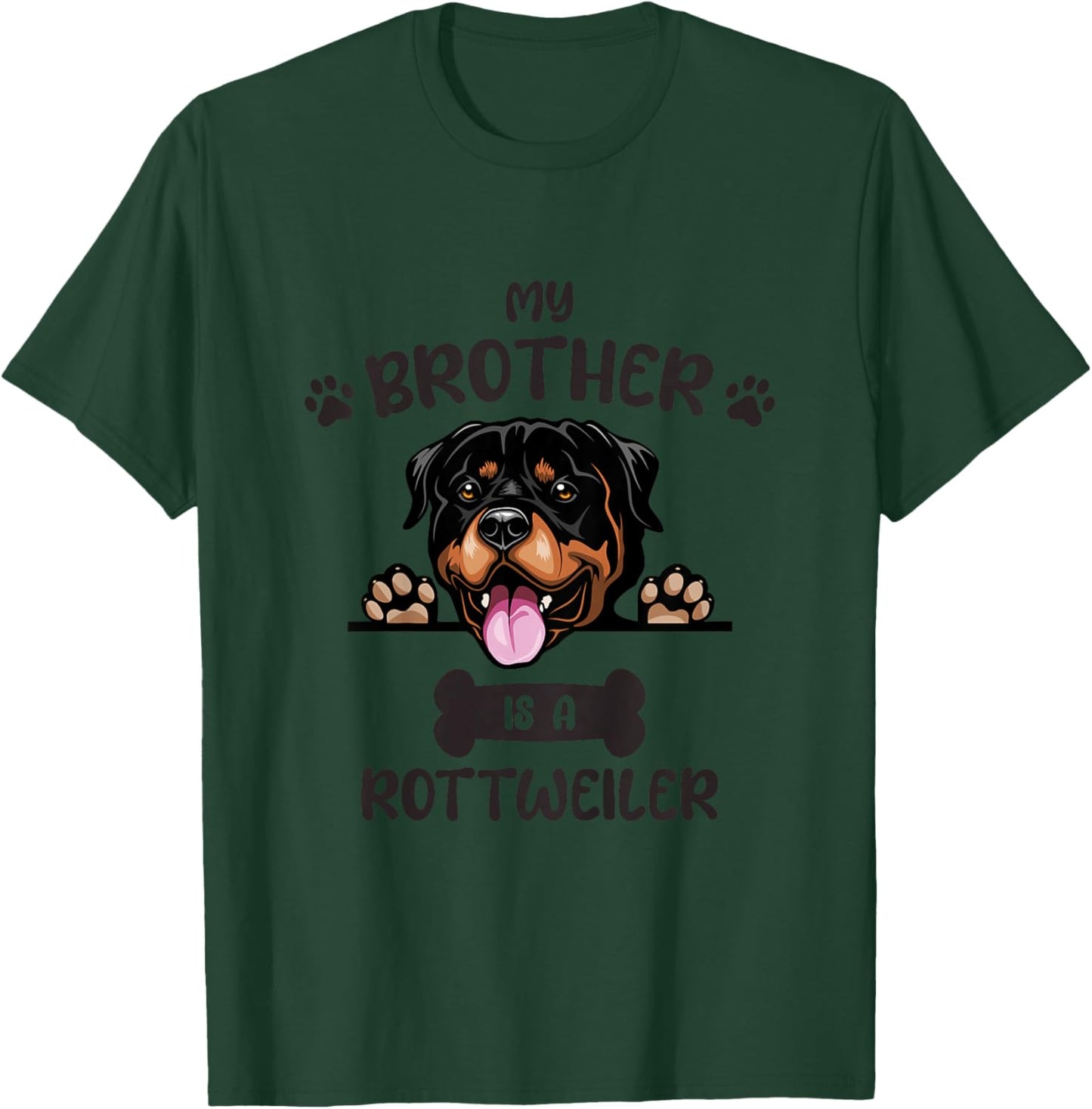 Kids My Brother Is A Rottweiler Cute Dog Breed T-Shirt - T-Shirt | Forest