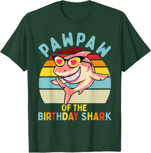 Pawpaw of the Shark Birthday Matching Family T-Shirt - T-Shirt | Forest