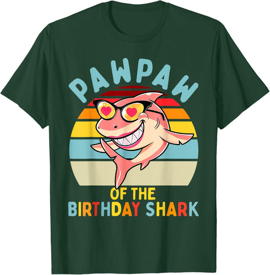 Pawpaw of the Shark Birthday Matching Family T-Shirt - T-Shirt | Forest