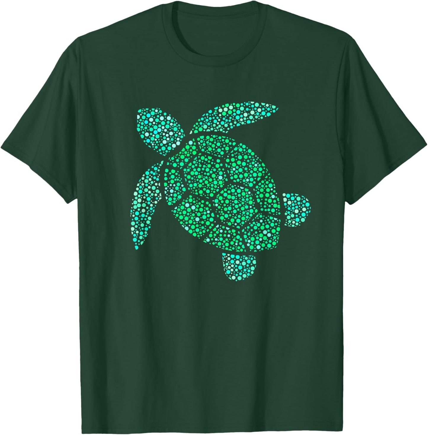 Sea Turtle Green Polka Dot Day 2023 Boys Girls Art Teacher T-Shirt - T-Shirt | Forest