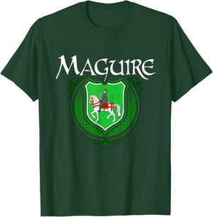 Maguire Surname Irish Clan Tartan Badge Ireland T-Shirt - T-Shirt | Forest