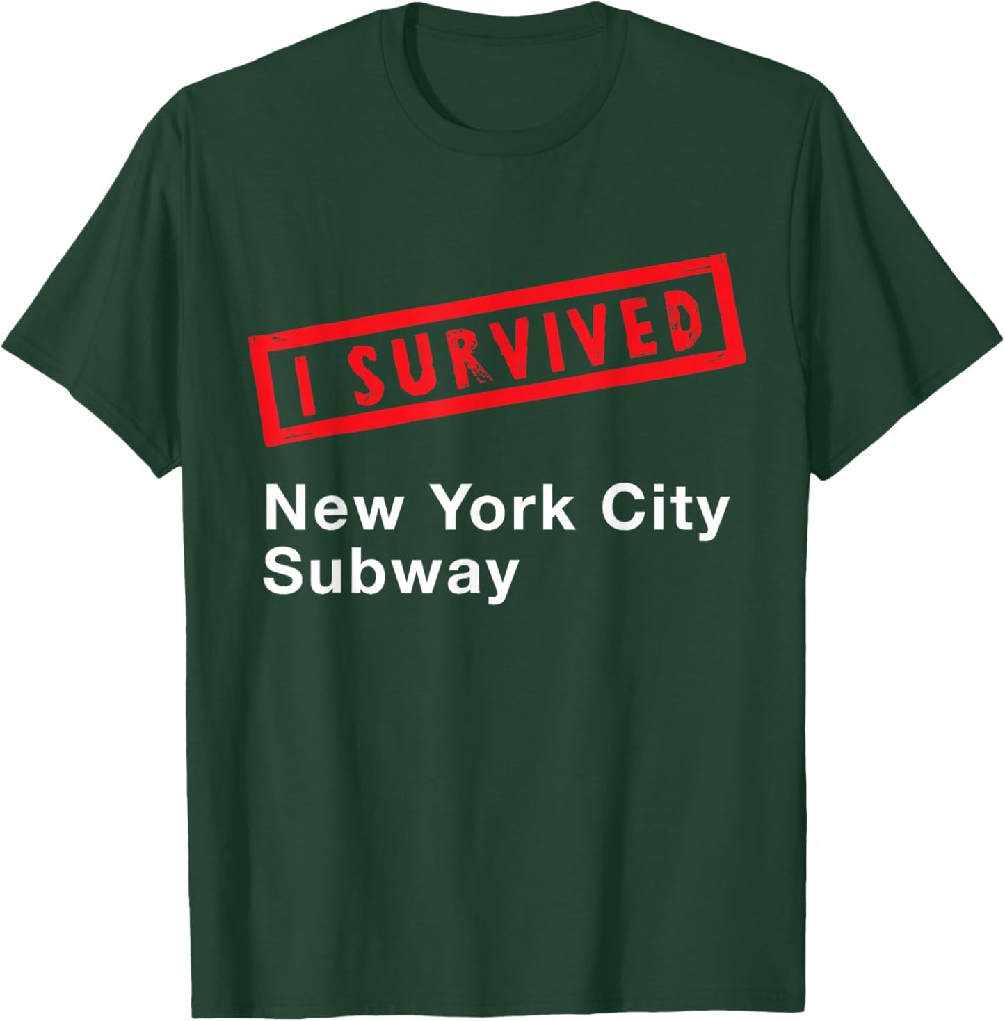 I Survived New York City Subway Train NY T-Shirt - T-Shirt | Forest