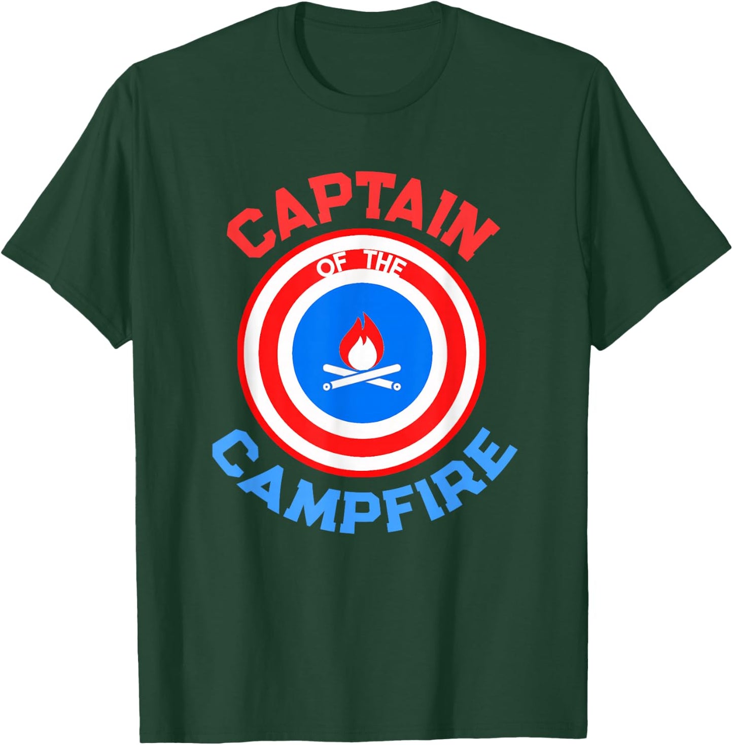 Camping King CAPTAIN of the CAMPFIRE Hiking Outdoor Hero T-Shirt - T-Shirt | Forest
