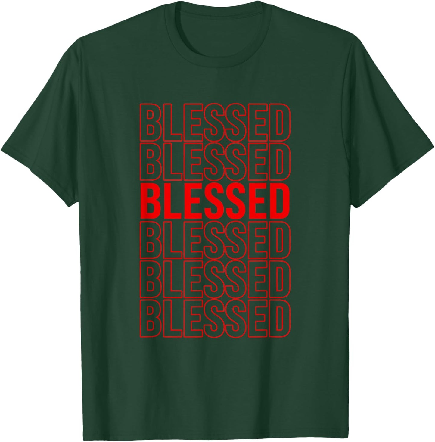 Red Blessed Red Graphic T-Shirt - T-Shirt | Forest